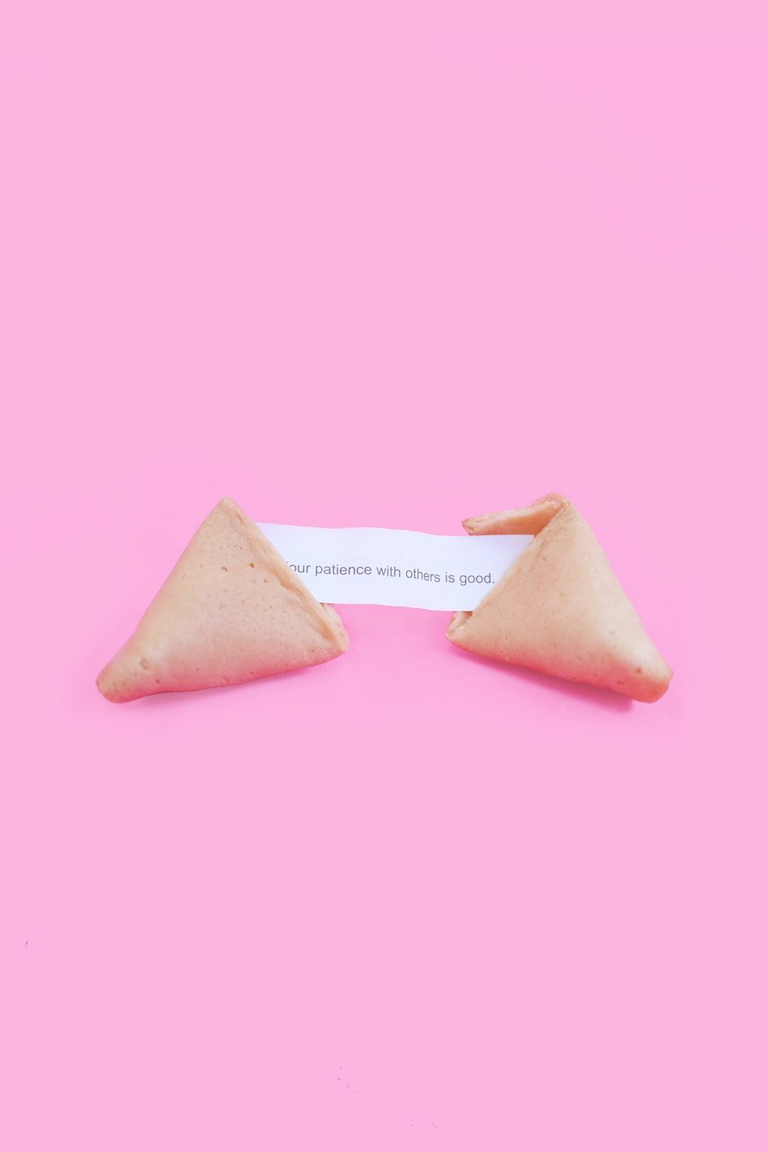 fortune cookie with Patience with others is good message