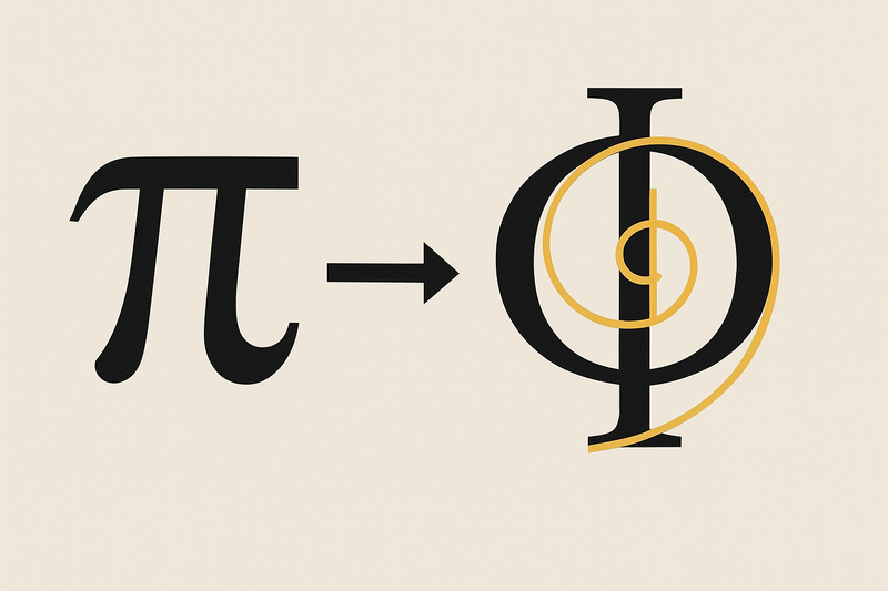 Progressional Symmetry: On the Emergent Ratio Between Pi and Phi