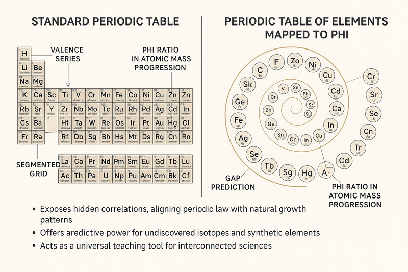 Reimagining the Periodic Table Through the Golden Ratio Spiral