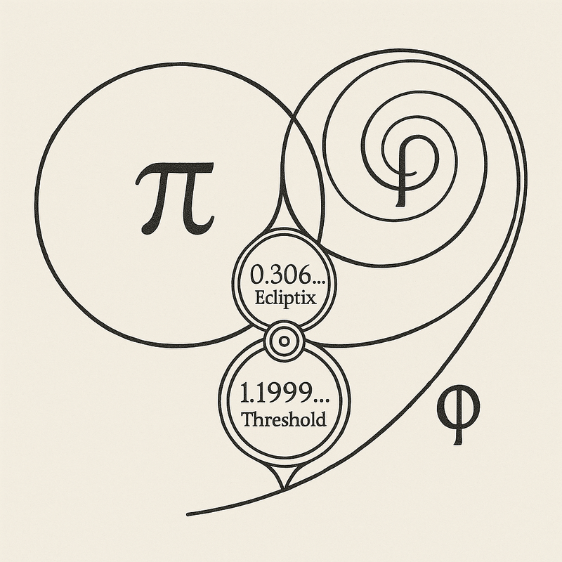 🌌 Pi, Phi, and the Orphan Constants of the Ecliptics